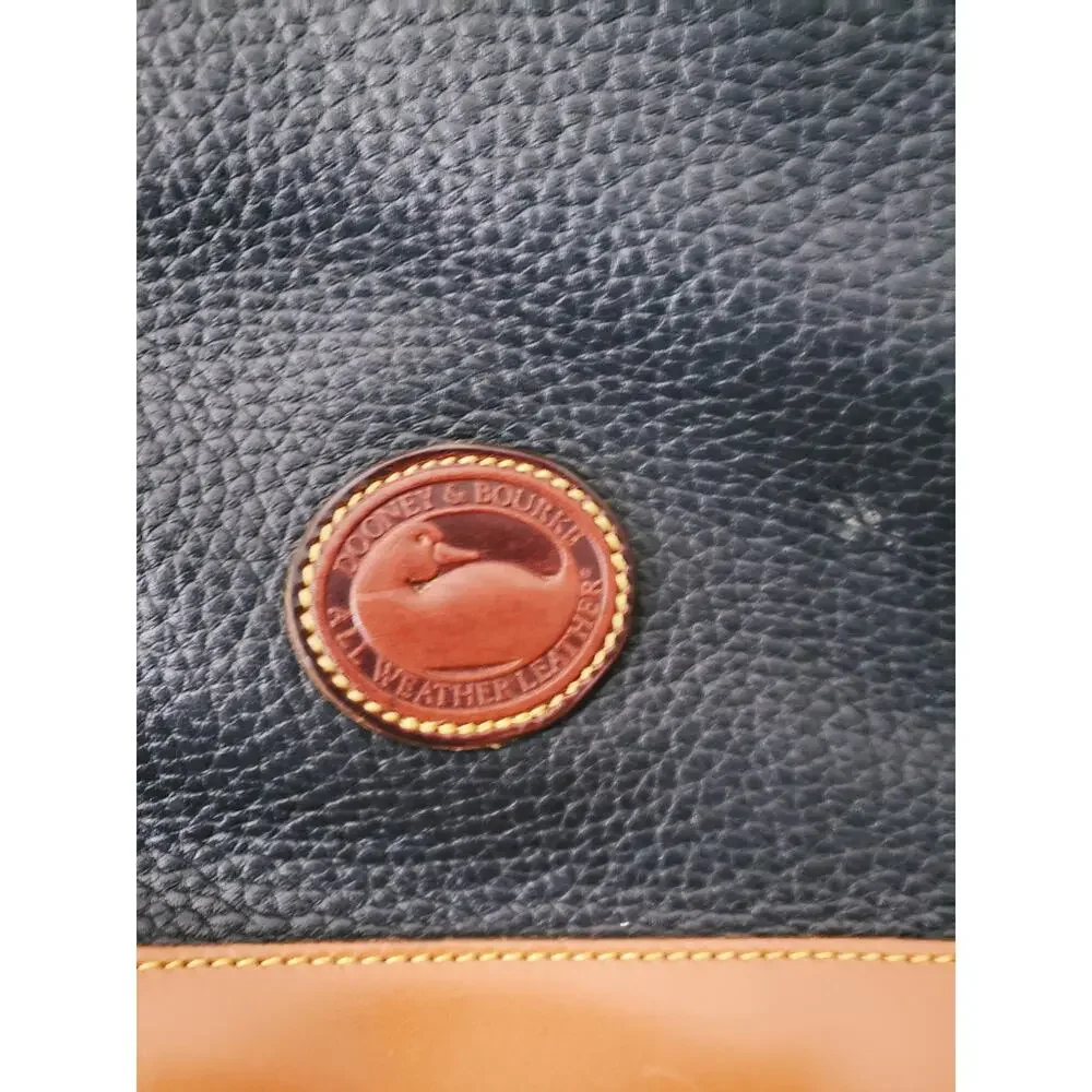 Dooney & Bourke VIntage All Weather Leather Domed Satchel Navy